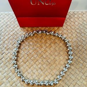UNO de 50 Sterling Silver-Plated Ball & Link Necklace